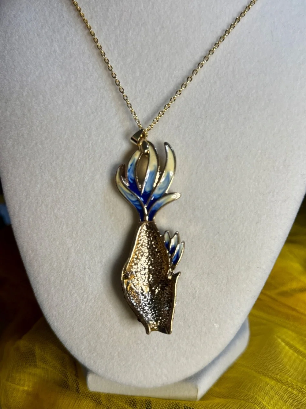 Koi Fish Pendant, Vintage Cloisonne Koi Fish Pendant Necklace